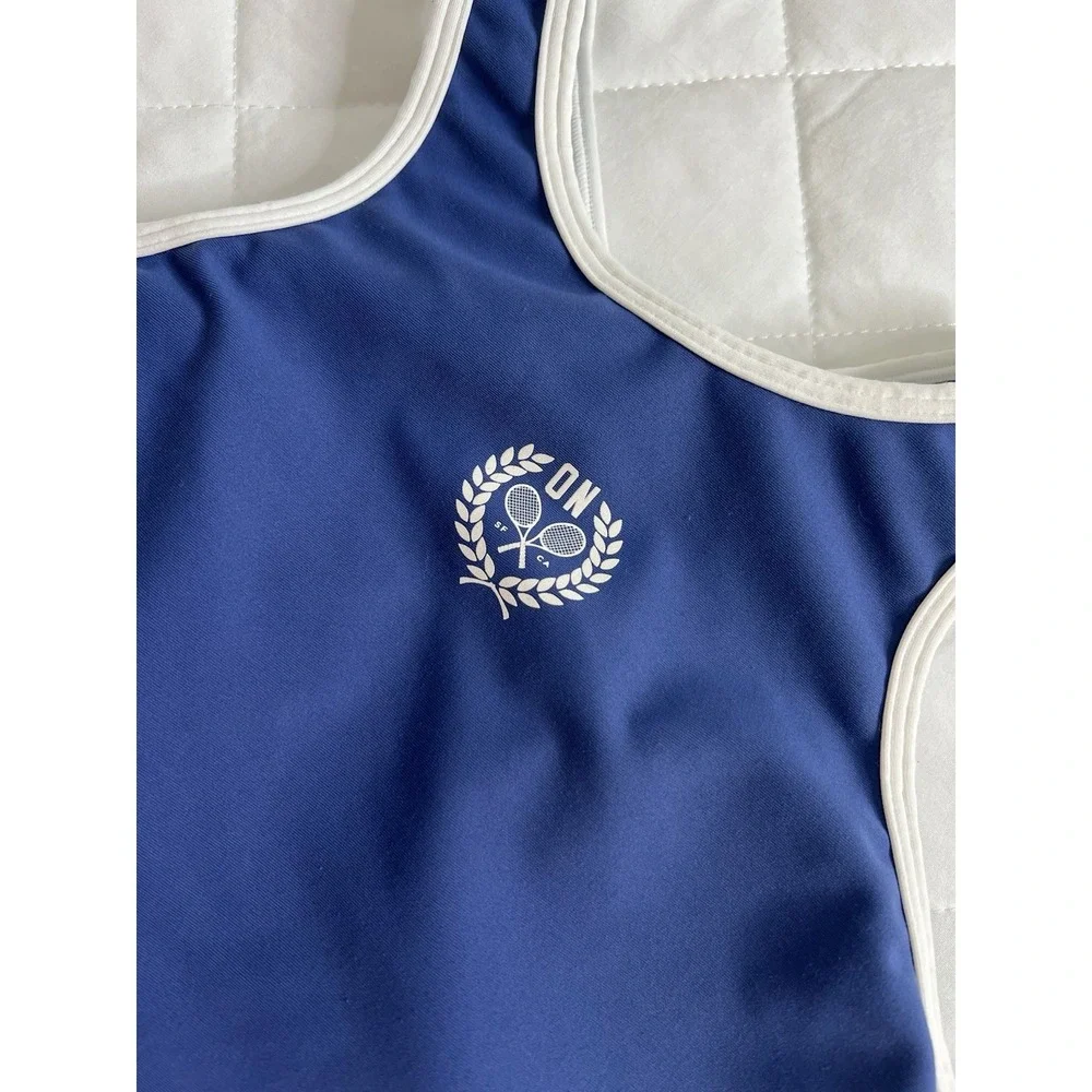 Old Navy Active Powersoft Sports Bra Size S Blue Racerback Athletic Yoga Workout